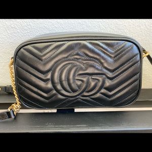 Gucci Small Marmont Shoulder Bag and Wallet -Black